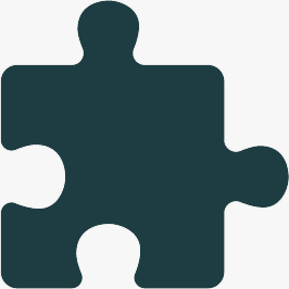 A blue puzzle piece